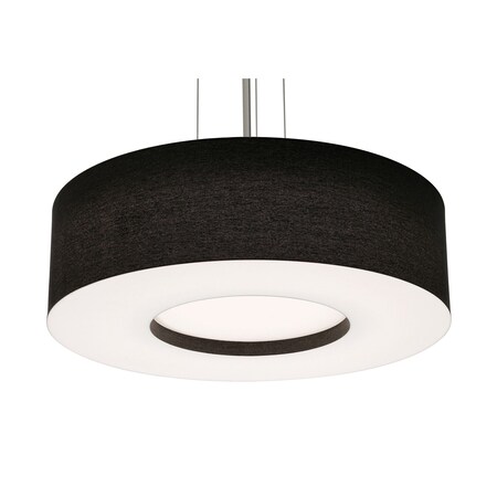 Afx Montclair 24in. LED Pendant, Satin Nickel Finish, Black Shade MCP2432L5AJUDSN-BK
